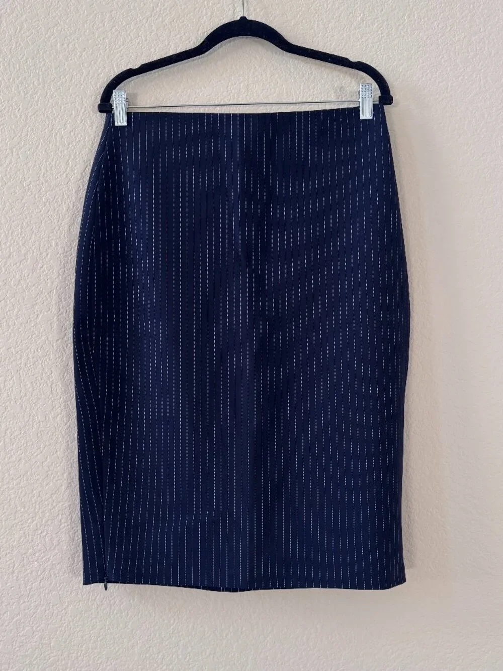 Bailey44 Sang Froid Pencil Skirt Women's Large Black Pinstripe NWT Made in USA